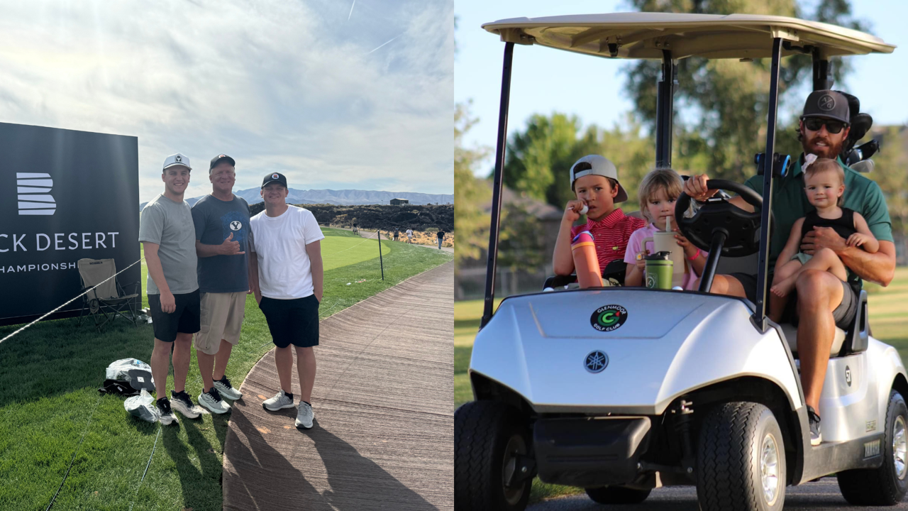 More images of families spending time together on Tee Box St. George's golf course.